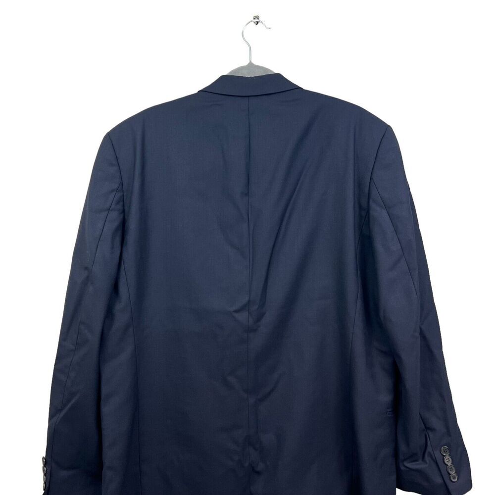 Boss Hugo Boss Mens Wool Blazer Suit 3 Button Ventless Lined Pockets Navy Sz 42R - Picture 7 of 7